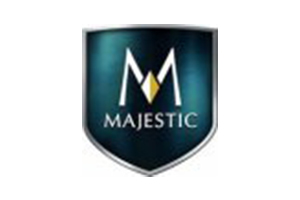 Majestic logo, manufacturer of traditional or contemporary gas fireplaces and inserts